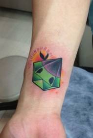 Arm popular colored diamond tattoo pattern