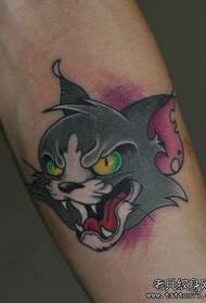 Arm cartoon cartoon fierce cat tattoo pattern
