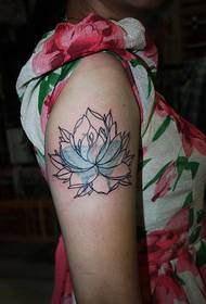Arm flower tattoo pattern - Huainan dark tattoo studio recommended
