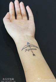 Wrist Wings Arrow Letters Tattoos av Tattoos