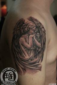 Arm angel tattoo pattern