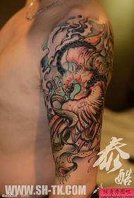 Arm Phoenix მძივები 2 tattoo ნიმუში