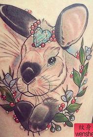 ben Farve kanin tatoveringsmønster