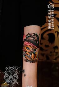 Tatuointinäytös, suosittele käsivarren väri koulun merirosvo lintu tatuointi työtä
