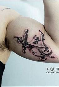 Boom anchor tattoo pattern