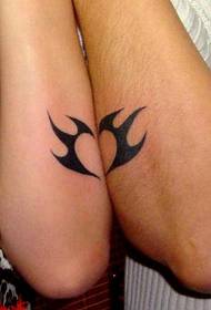 Totem Tattoo Pattern: Arm Couple Totem Tattoo Pattern