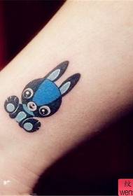 Mchoro wa tattoo ya katuni ya rangi ya katuni