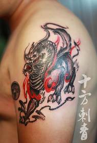 長沙世芳紋身刺青表演作品：手臂獨角獸紋身