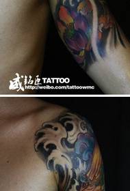 Tendencia de brazo patrón de tatuaxe de león Tang bonito