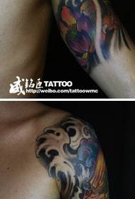 Arm ტენდენცია ლამაზი Tang lion tattoo ნიმუში