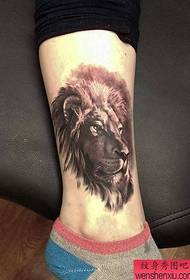 pattern sa tattoo sa ankle lion