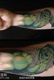 Tattoo show, share a set of arm creative cartoon characters, tattoo works