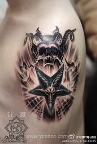 Motif de tatouage étoile à cinq branches