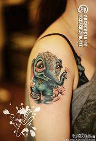 Arm cute trend baby elephant tattoo pattern