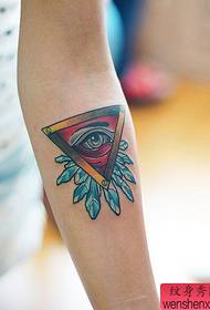 Cor de brazo, ollos completos, traballo de tatuaxe
