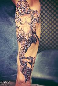 Arm creative mermaid tattoo work