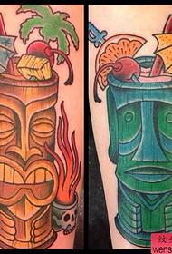 Arm koloreko marrazki bizidunetako marrazki bizidunen tatuaje eredua