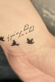 Totem Tattoo Patroon: Arm Totem Text Bird Tattoo Patroon