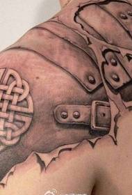 Brako tatuaje ŝablono: brako riĉita kiraso tatuaje ŝablono
