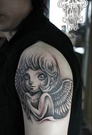 Tattoo show, rekommenderar en arm ängel vingar tatuering arbete