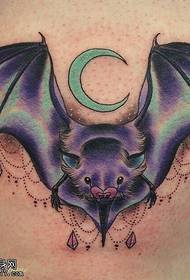 Pattern ng tattoo na kulay ng bat na may bat