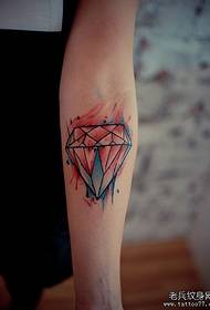 L'immagine dello spettacolo di tatuaggi ha raccomandato un modello di tatuaggio con diamante color braccio