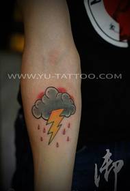 Modello di tatuaggio per doccia temporalesca color braccio