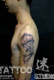 Ang bukton nga jellyfish tattoo nga gipaambit sa mga tattoo