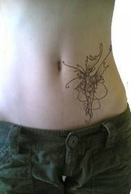 djevojka trbuh linije djevojka tetovaža