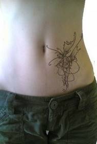 girl belly line girl tattoo