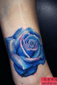 Gambar tato gambar nyarankeun pola tato biru mawar pola