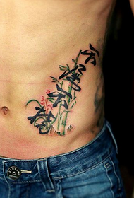 mäns mage bambu och kinesisk tatuering 28871 - buken söt Mickey Mouse tatuering