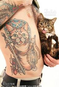 modèle de tatouage de chat mignon