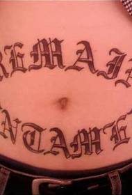 isisu sesiNgesi i-alfabhethi yentyatyambo ye tattoo