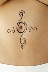 abdominal alrededor del ombligo Totem Tattoo Pattern