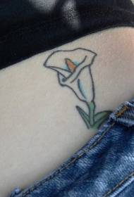 boja trbuha jednostavan uzorak tetovaže ljiljana
