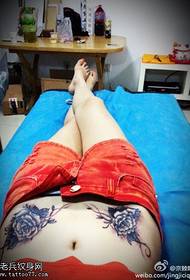 generous glamorous rose tattoo pattern