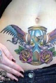 Bauch Sanduhr Tattoo Muster