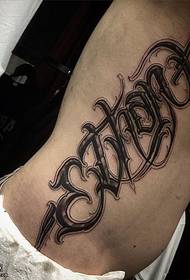 pola tato karakter squirrel ing weteng