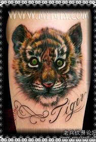 Шема на тетоважа на тигар: Слика за тетоважа на тигар од тигар