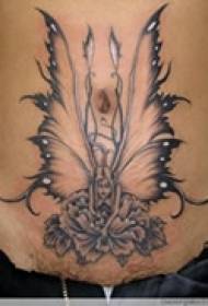 modello di tatuaggio addome classico angelo elfo