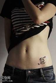 modello del tatuaggio della nota di pancia