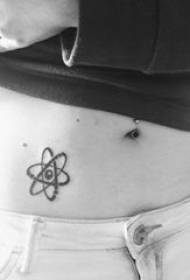 Abdomen Tattoo Girl Abdomen Black Geometric Tattoo Imagen