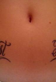 ʻO Abdomen English English Letter Tattoo Picture