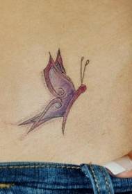Patró de tatuatge de papallona morada per al vol abdominal