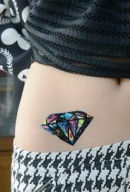 slika ženskog abdomena lijepa dobro izgleda boja zvijezda dijamant tetovaža slika