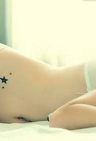 krása brucho sexy hviezda tetovanie vzor