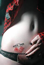 beauty fashion creative love seal English tattoo