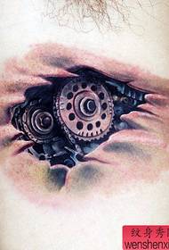 Tattoo show bar disarankeun panangan anu gaduh ka jero pola tato mékanis