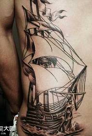 abdominal boat tattoo pattern